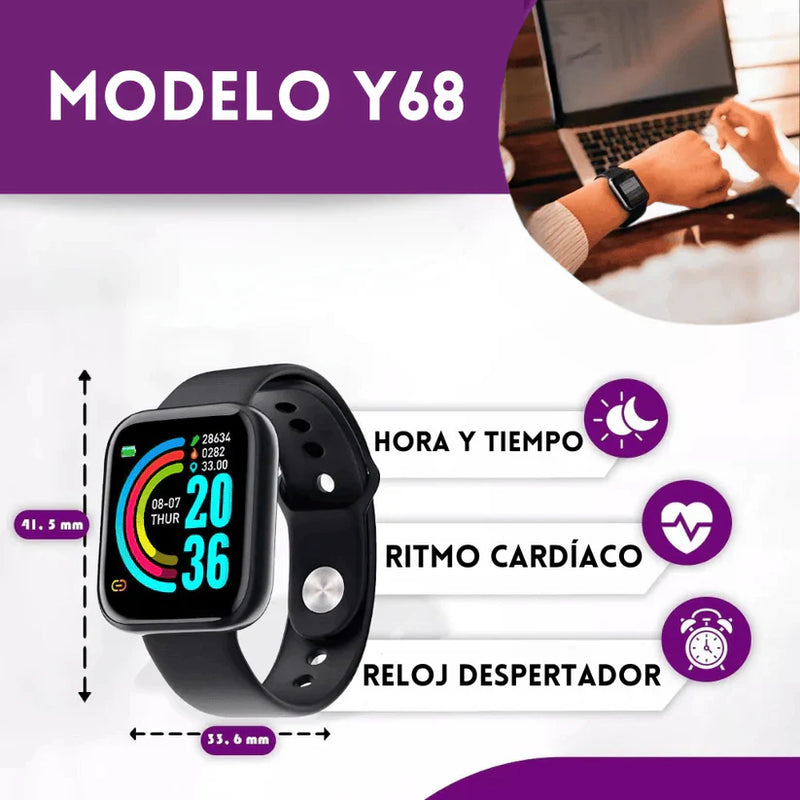Smartwatch Y68 - Tecnología en Su Muñeca